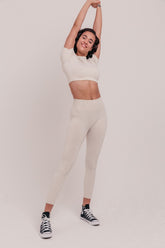 Sena Short Sleeve Top - Ivory White-Araa Active